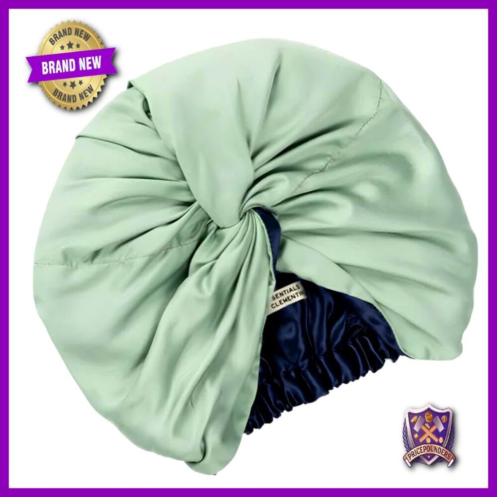 Silver Ion Silk Bamboo Sleep Cap for Curly Hair Frizz-Free Overnight